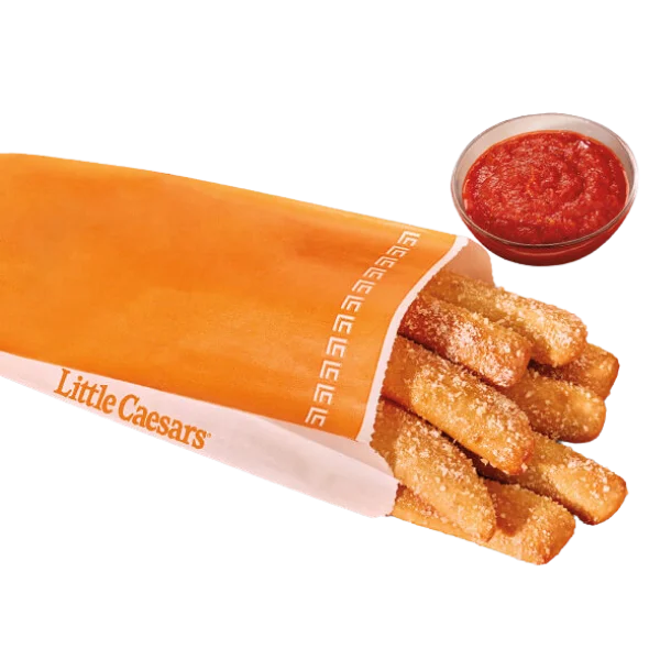 Combo of warm Crazy Bread® sticks brushed with garlic and Parmesan, served with a cup of zesty Crazy Sauce
