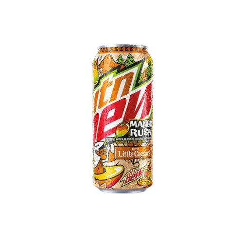 16 oz. bottle of Mountain Dew® Mango Rush with a bold, tropical mango flavor and citrus twist.