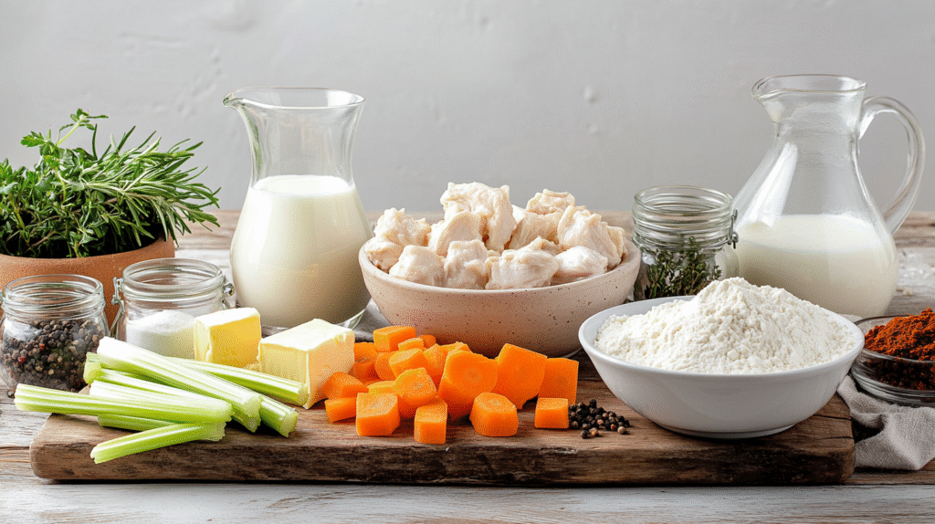 Easy Chicken and Dumplings Recipe ingredients